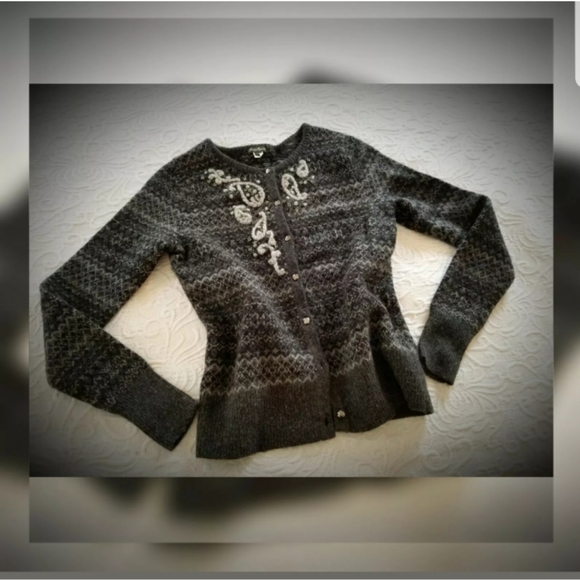 Eddie Bauer Sweaters - Wool blend button down sweater cardigan Sm Autumn Fall Warm